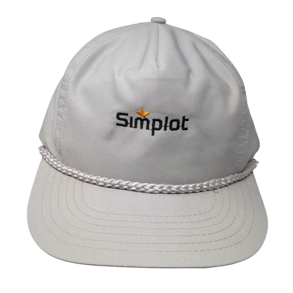 Simplot Snapback 5 Panel Cap Gray Os Adjustable E… - image 1